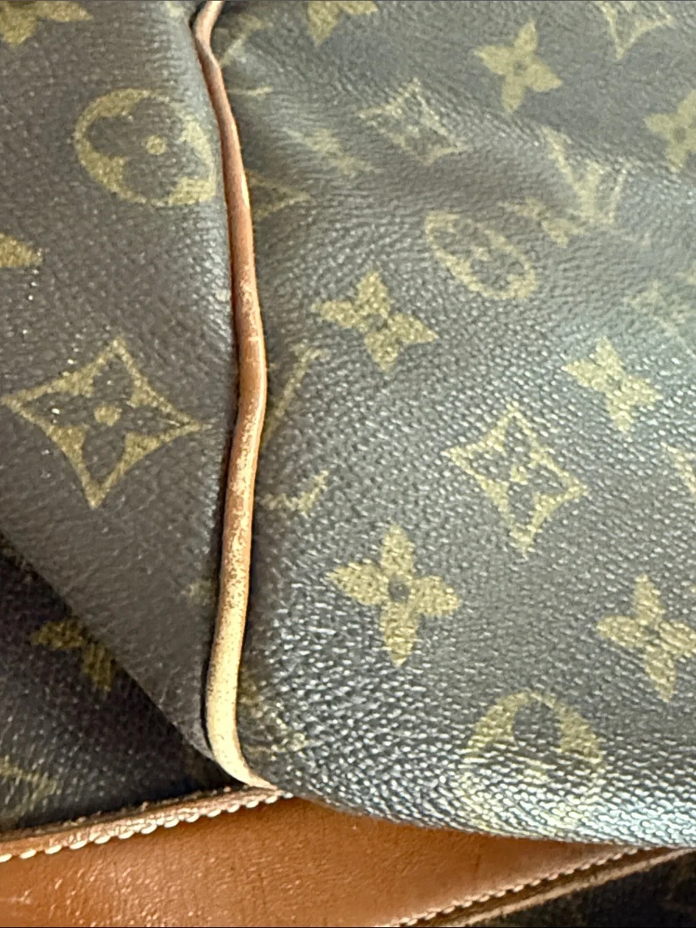 Louis Vuitton Monogram Canvas Travel Weekend Bag in Brown and Tan